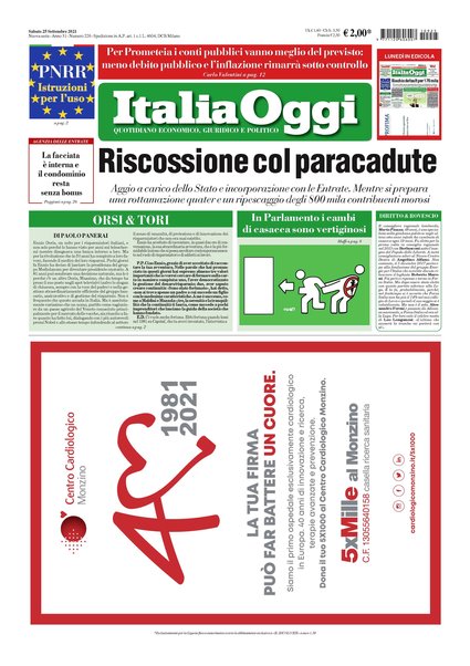 Italia oggi : quotidiano di economia finanza e politica